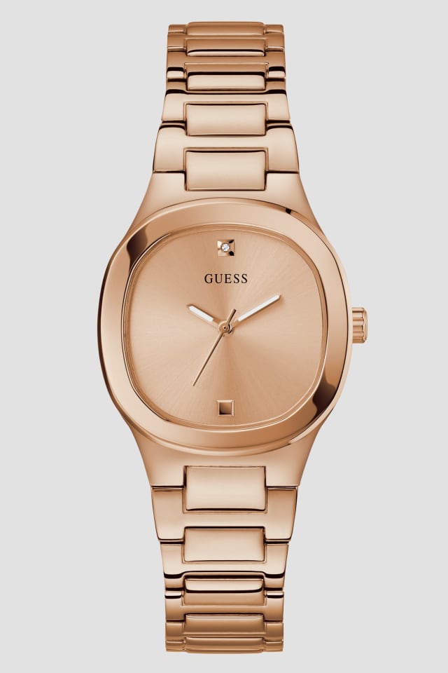 Guess Orologio Analogico Da Donna – Cinturino In Pelle – Quadrante Rosa/Color Oro Rosa - 2