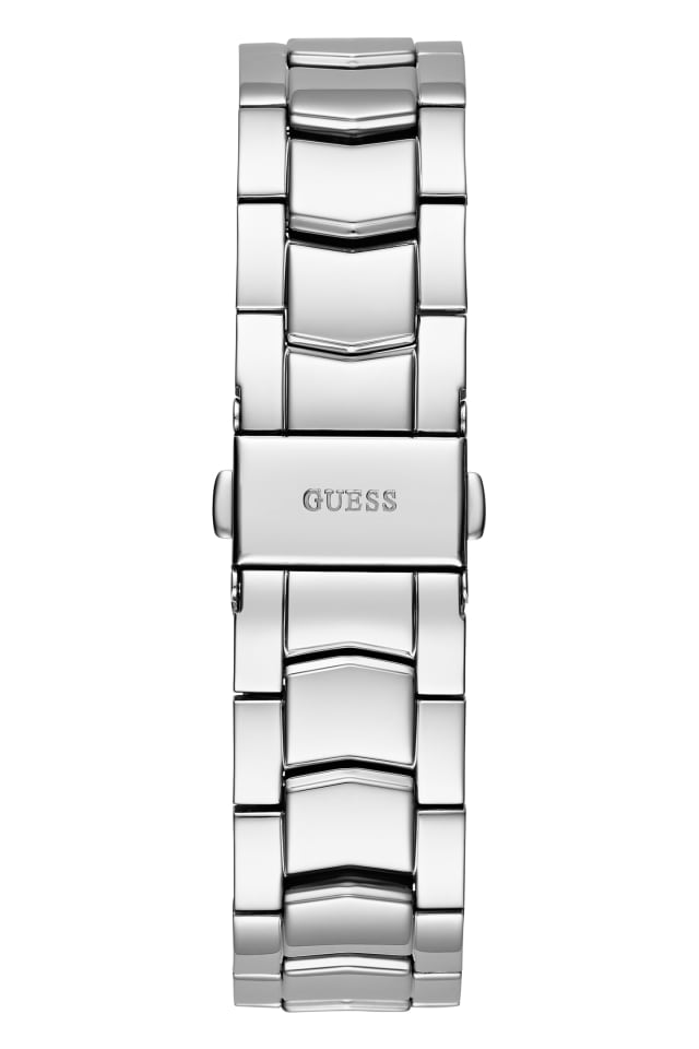 GUESS® Silver-Tone and Crystal Multifunction Watch Women