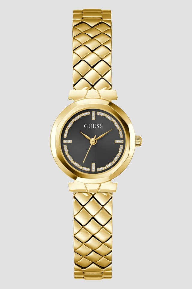 Montre analogique dor&eacute;e