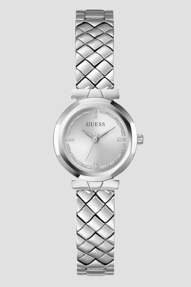 Mini Silver-Tone Analog Watch