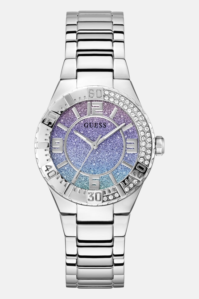 Montre analogique argent&eacute;e