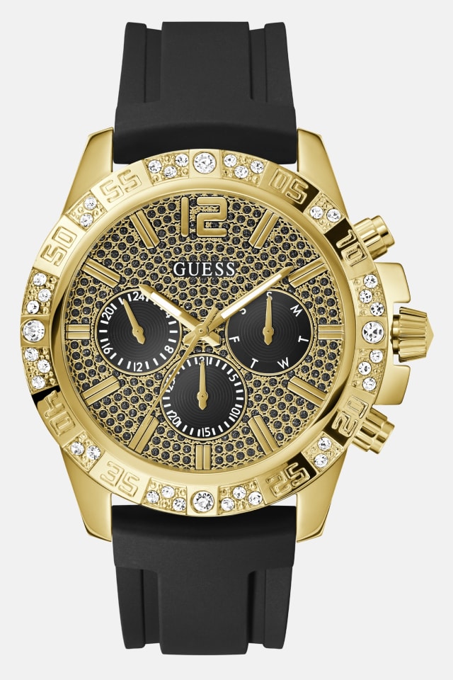 Montre multifonctionnelle de ton noir en silicone