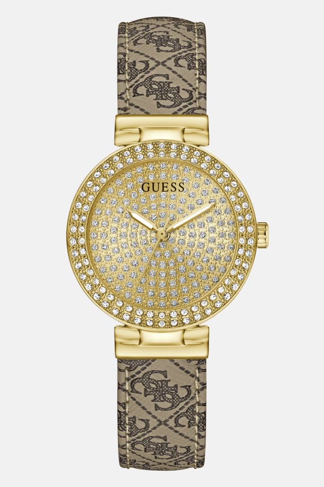 Montre analogique dor&eacute;e et Quatro G