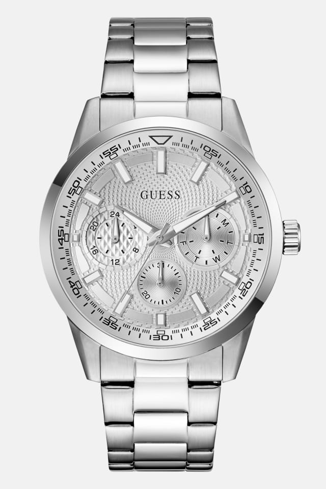 GUESS® Silver-Tone Multifunction Watch