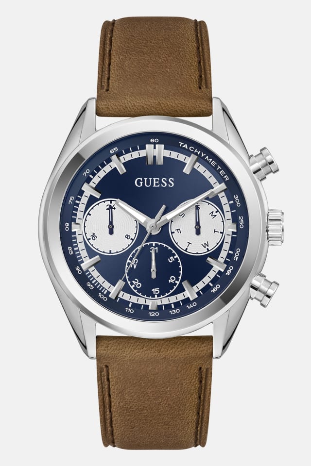 GUESS® Two-Tone Multifunction Suede Watch