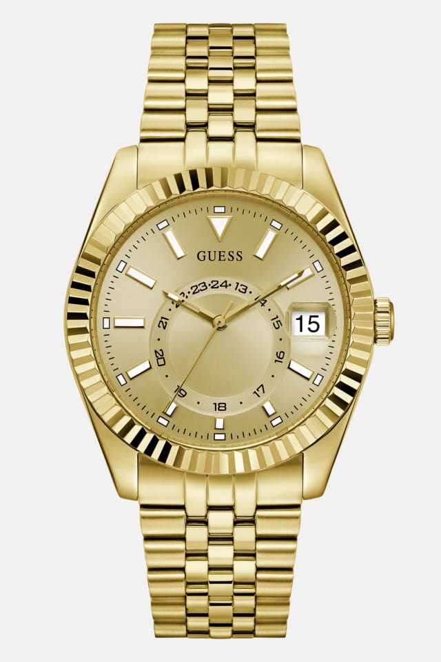 Montre multifonctionnelle dor&eacute;e