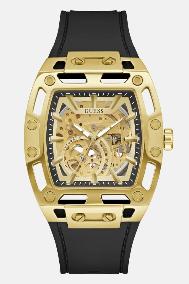GUESS® Gold-Tone Silicone Analog Watch