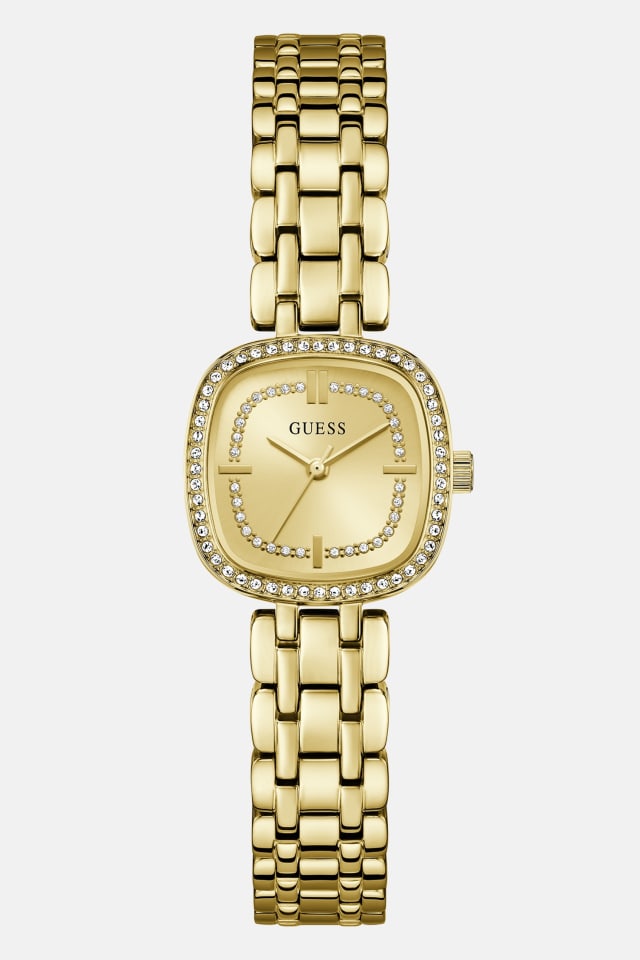 Crystal Stainless steel analogue watch