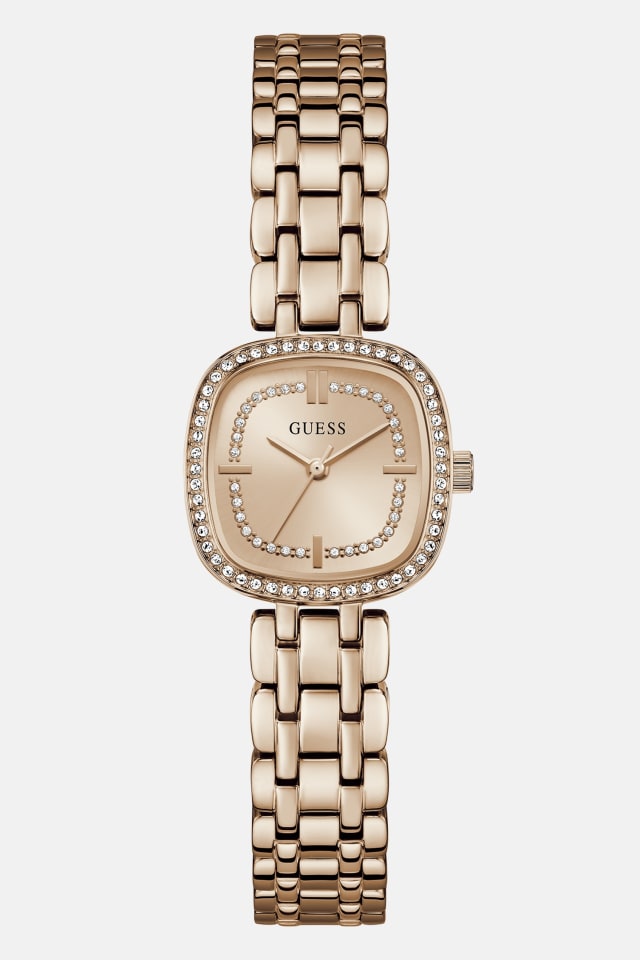 Crystal Stainless steel analogue watch