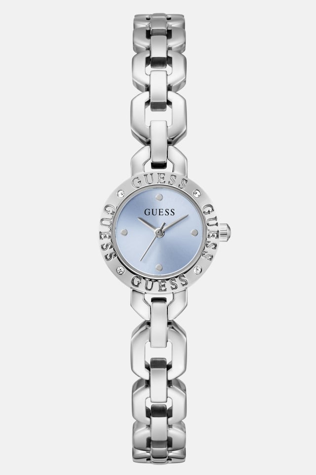 GUESS® Crystal Recycled Steel analogue watch 22 mm