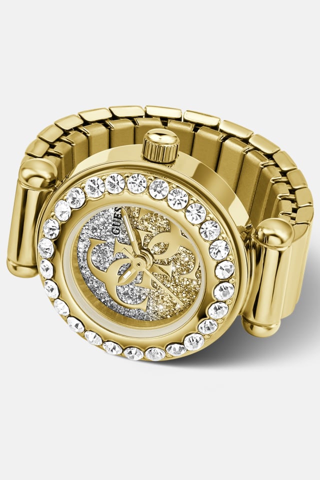 Crystal Stainless steel analogue ring 18 mm