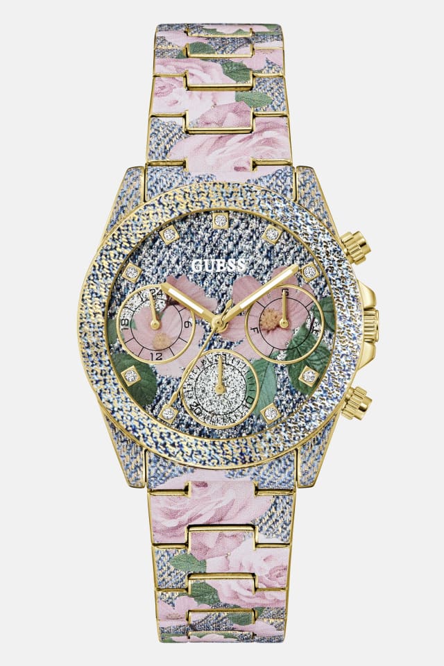 GUESS® Floral Stainless steel analogue watch 38 mm