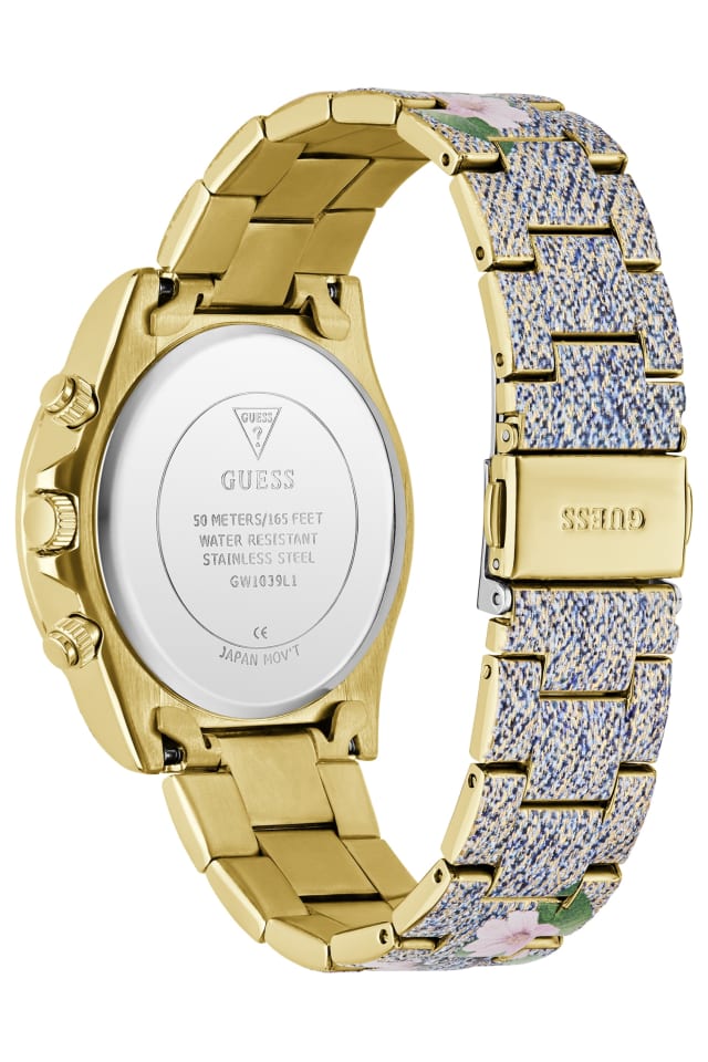 GUESS® Floral Stainless steel analogue watch 38 mm Women