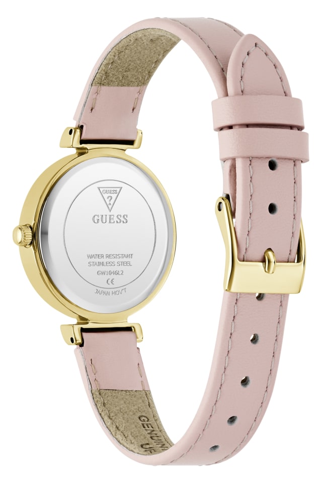 GUESS® Genuine leather analogue watch 34 mm Women