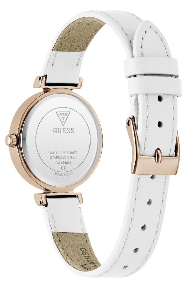 GUESS® Genuine leather analogue watch 34 mm Women