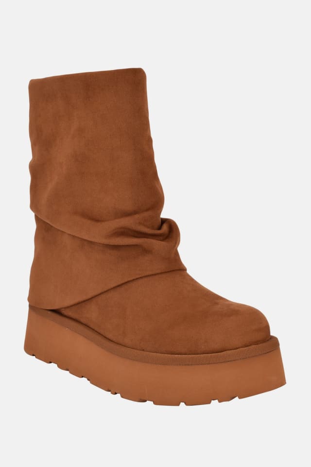 Deinna Fold-Over Suede Booties