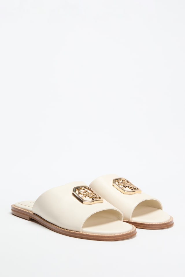 Graysie Faux-Leather Slide Sandals