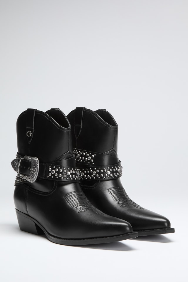 Lansly Studded Buckle Booties