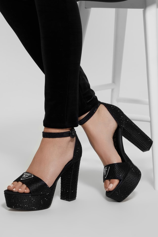 GUESS® Setona Rhinestone Platform Heels Women
