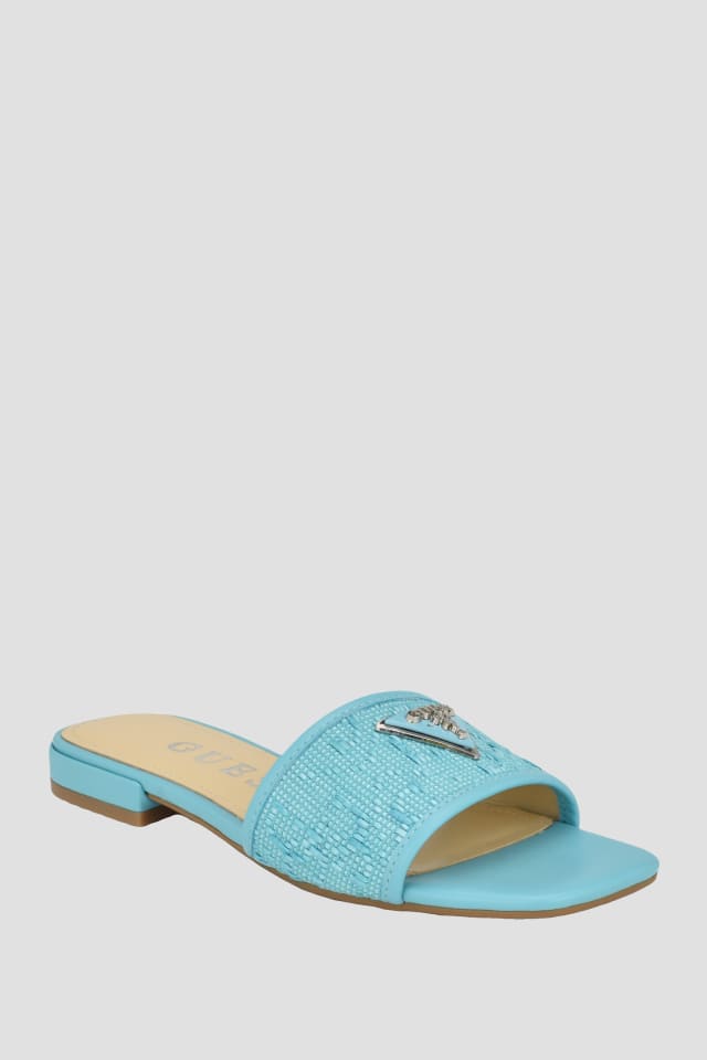guess women's ferry asymmetrical lucite clear dress sandals GUESS® Tamsey Top Band Women transparent upper strap