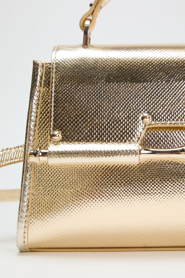 MARCIANO by GUESS® Iris Metallic Leather Top Handle Bag
