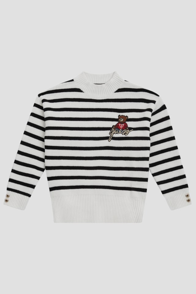 Chandail ray&eacute; avec logo ourson (7-16)