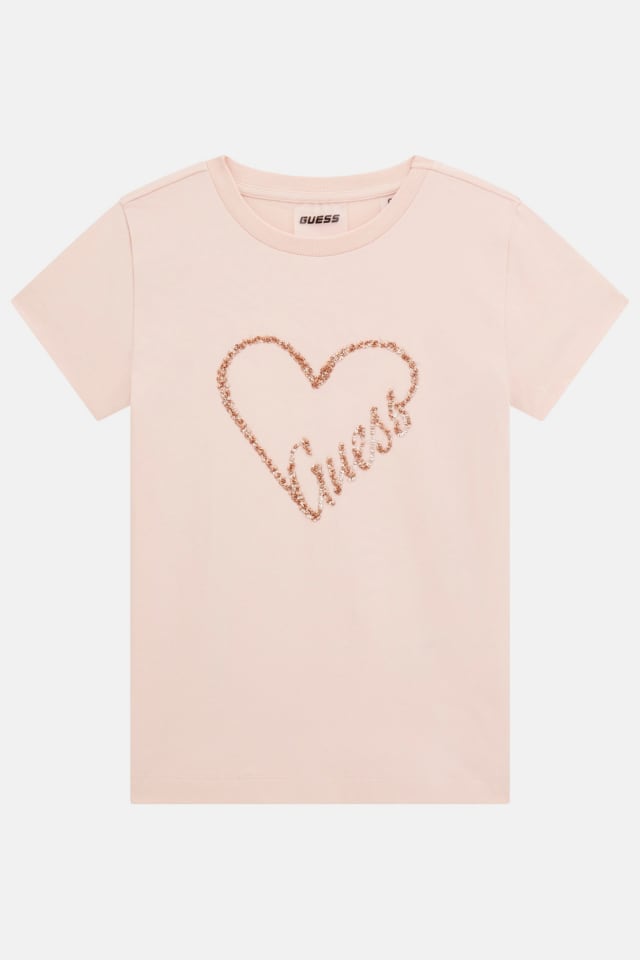 ♡ M ♡ GUESS® Eco MiniMe Sequin Heart Tee (4-16)