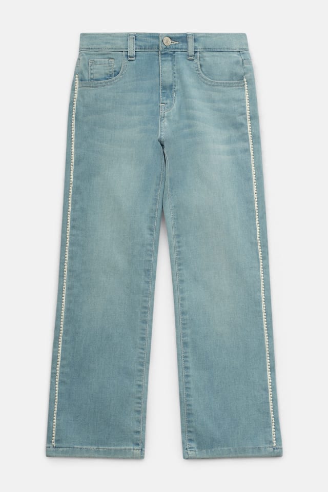 Denim &agrave; jambe ample Sparkle (7-16)