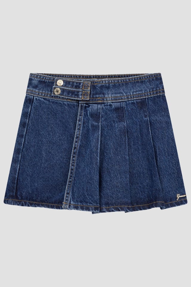 Lurex Denim Pleated Skort (7-16)