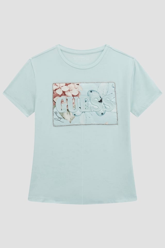 Tee-shirt &agrave; logo floral &eacute;co gaufr&eacute; (7-16)