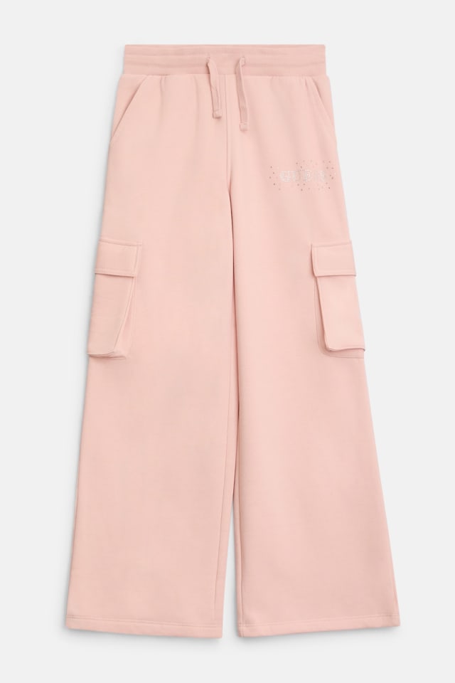 Pantalon cargo &agrave; jambe large Eva (7-14)