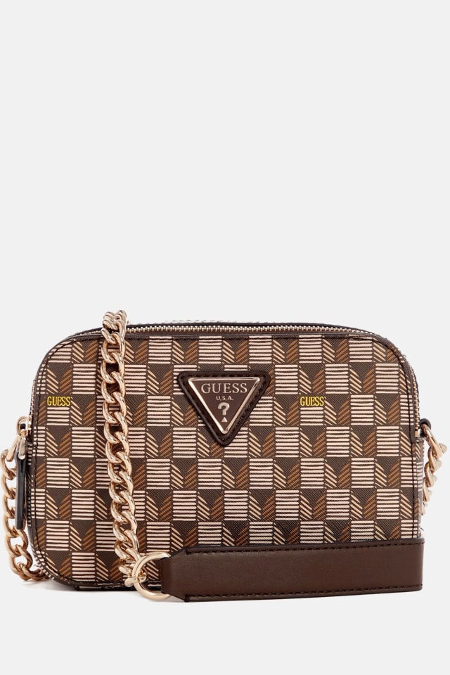 GUESS® Signature Faux-Leather Camera Crossbody