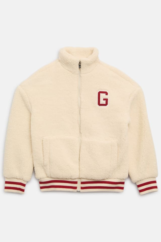 Veste universitaire en fourrure synth&eacute;tique (7-16)