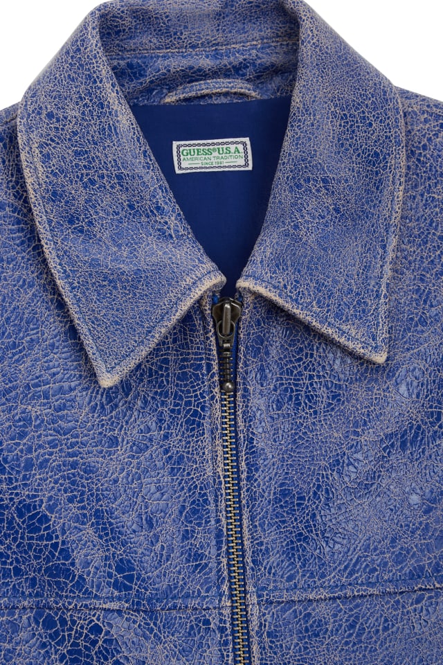 GUESS® Cracked Leather Jacket
