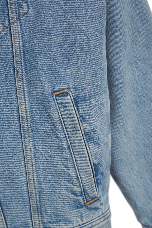 GUESS® Blue Denim Sherpa Jacket
