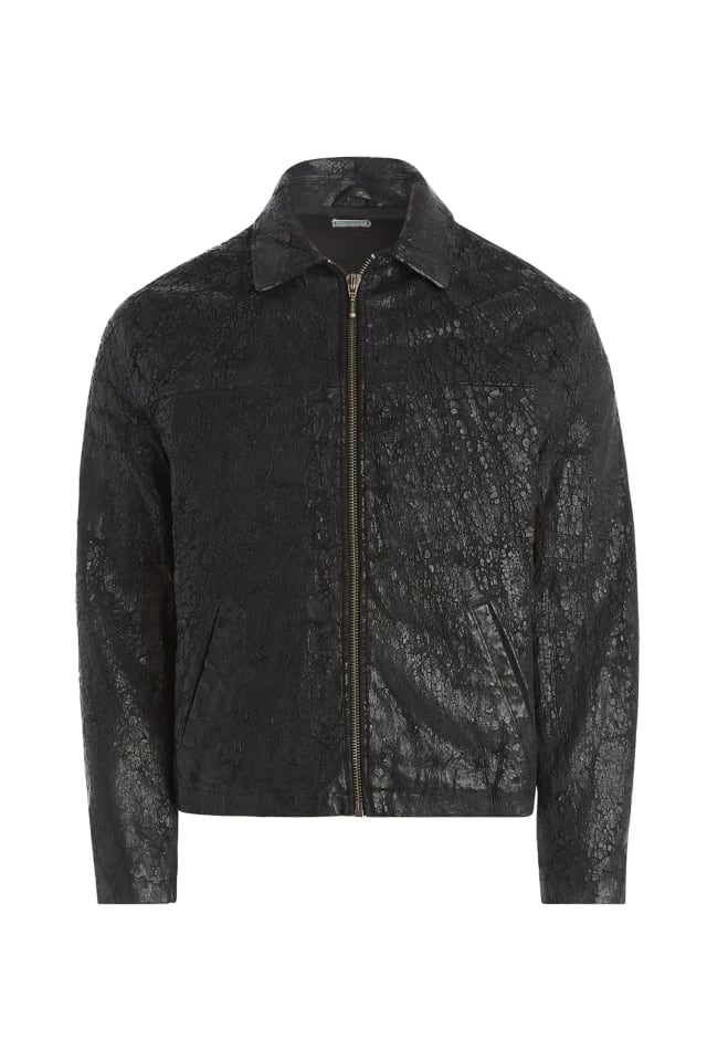 peeled denim jacket