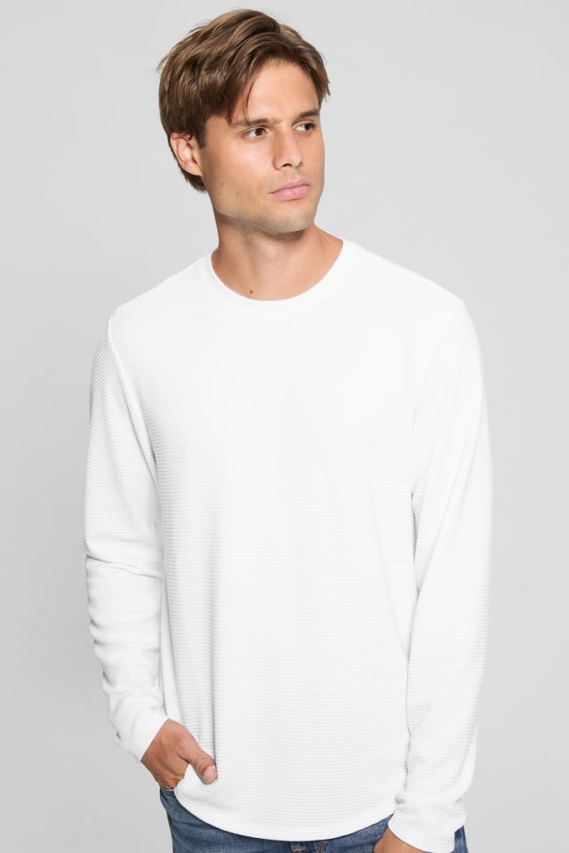 Textured Long-Sleeve Tee