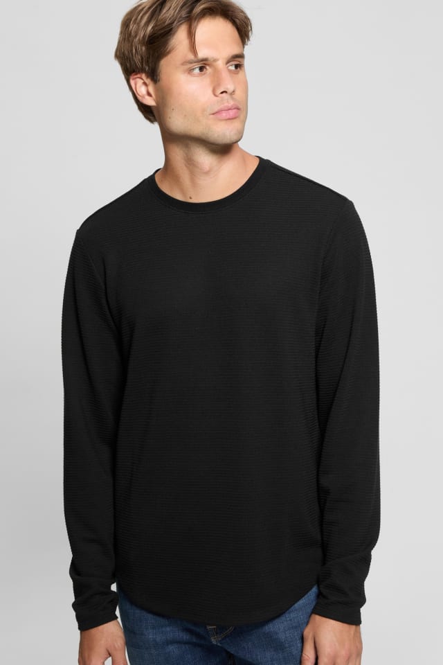 GUESS® Textured Long-Sleeve Tee