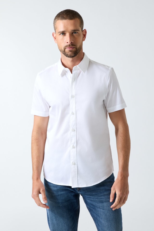 Luxe Stretch Short-Sleeve Shirt