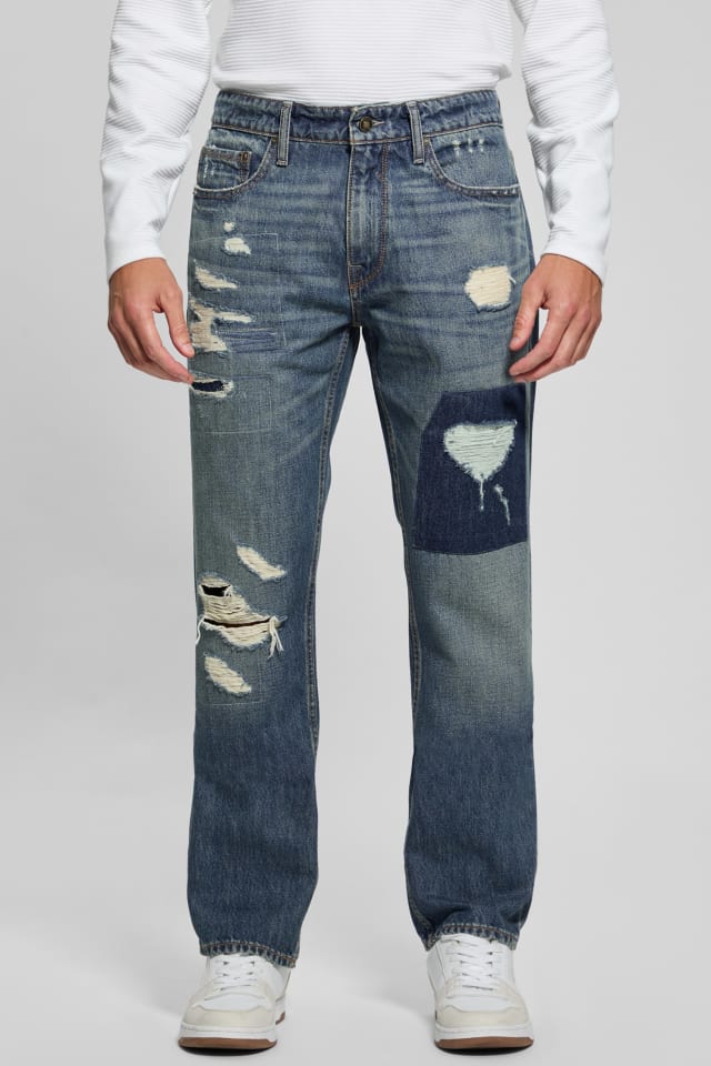 Mateo Distressed Straight Jeans