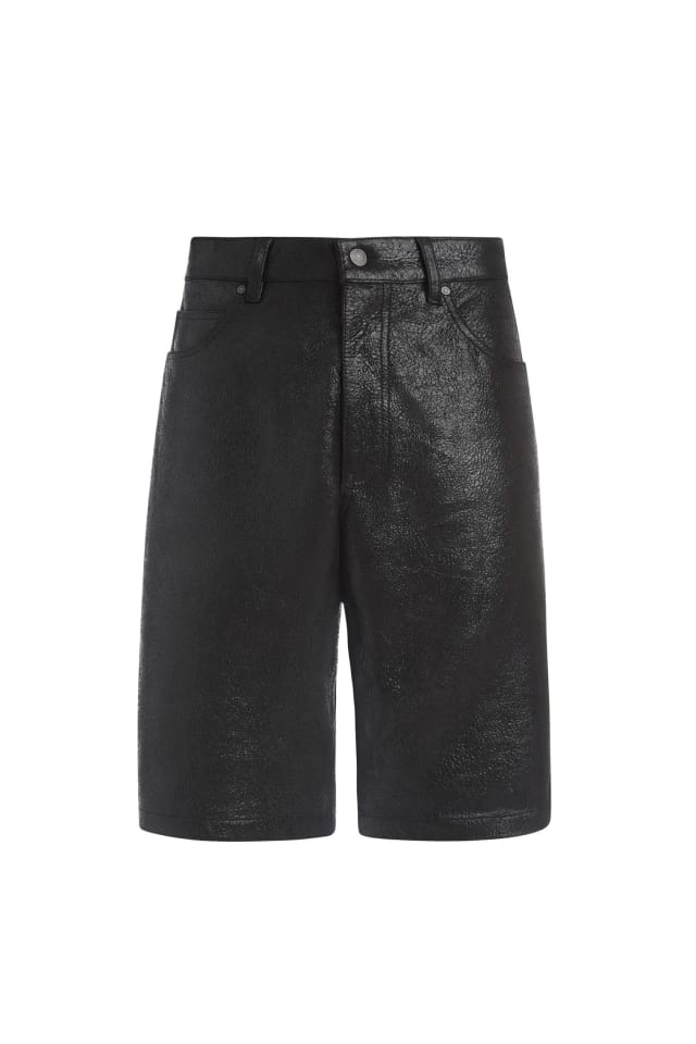crackle leather short