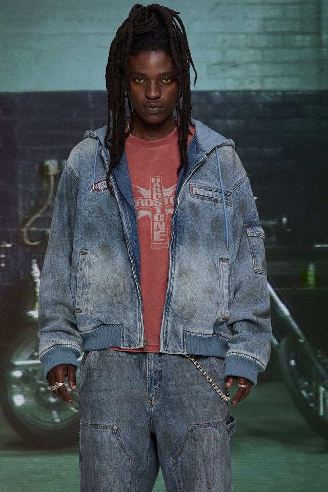 GUESS® HARDSTONE Denim Hooded Jacket