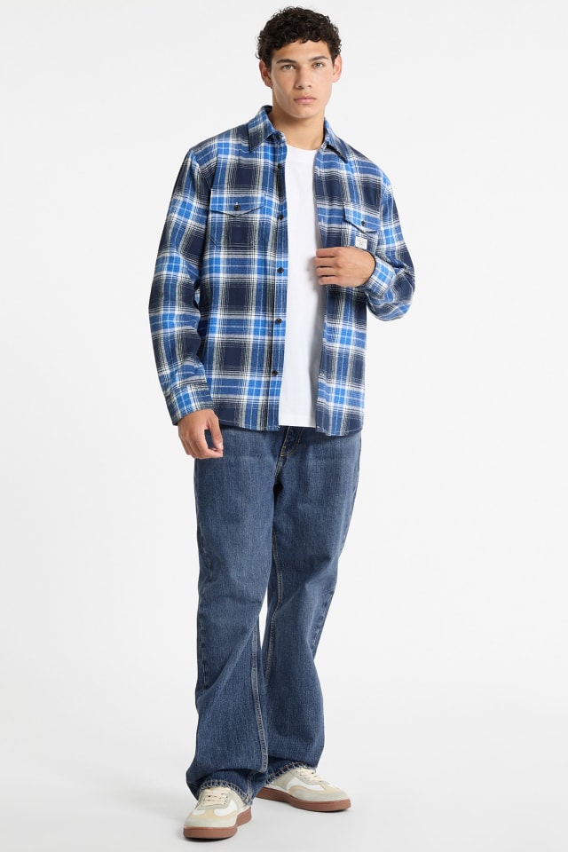 Plaid Long-Sleeve Pocket Shirt Men | GUESS Jeans®