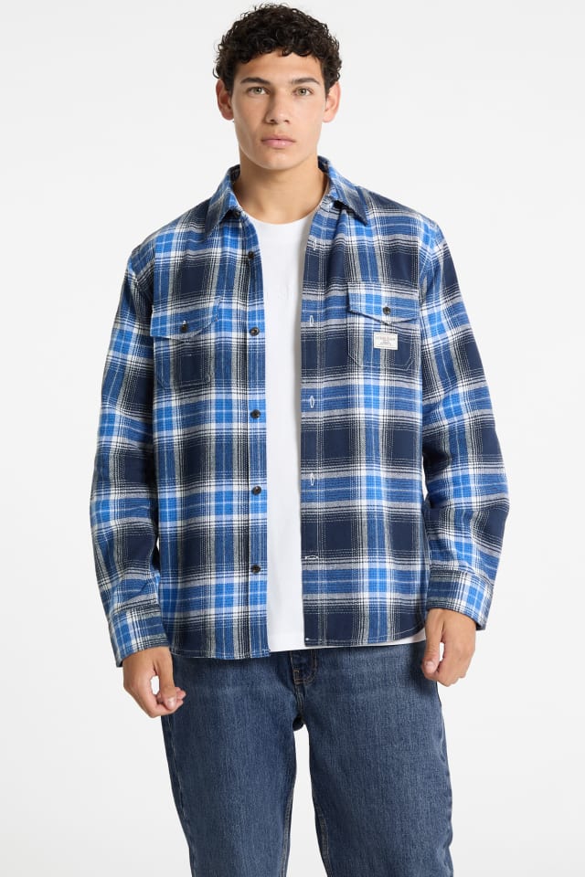 Plaid Long-Sleeve Pocket Shirt Men | GUESS Jeans®