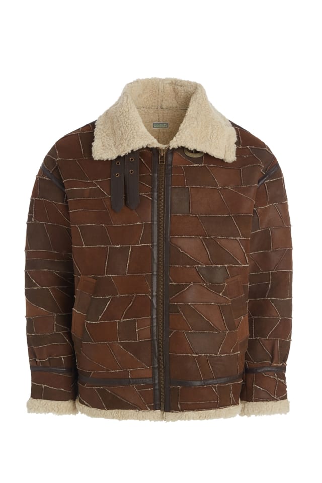 GUESS® patchwork shearling jacket