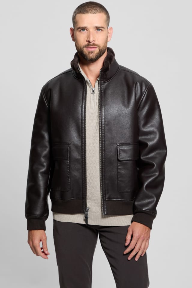 GUESS® Ryder Bonded Faux-Leather Jacket