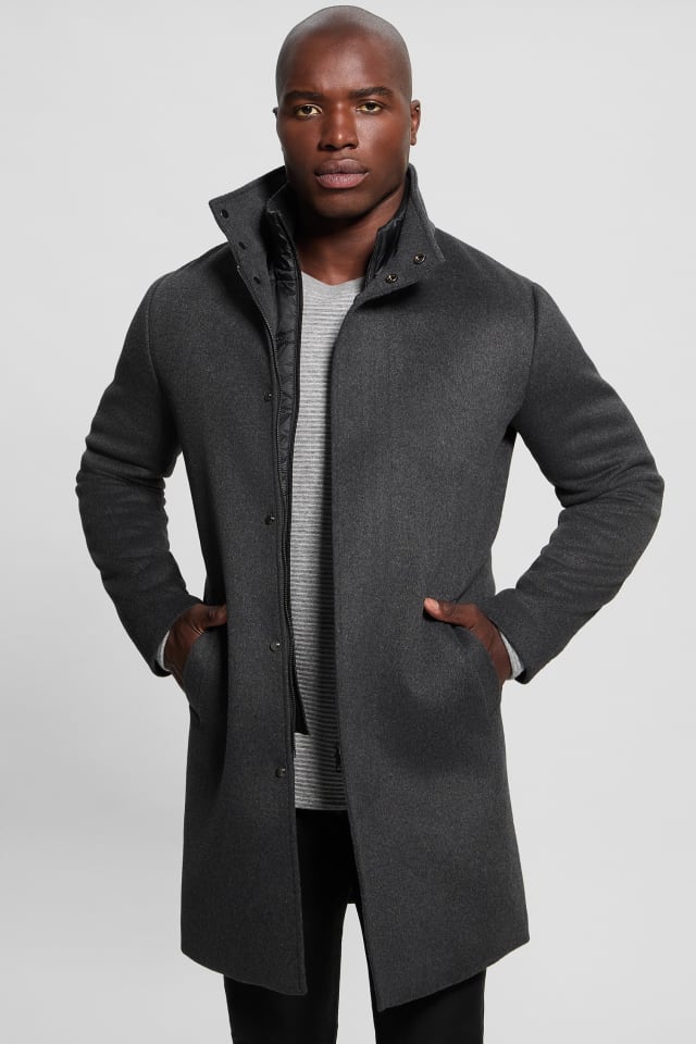 Manteau en laine m&eacute;lang&eacute;e &eacute;co Urbain