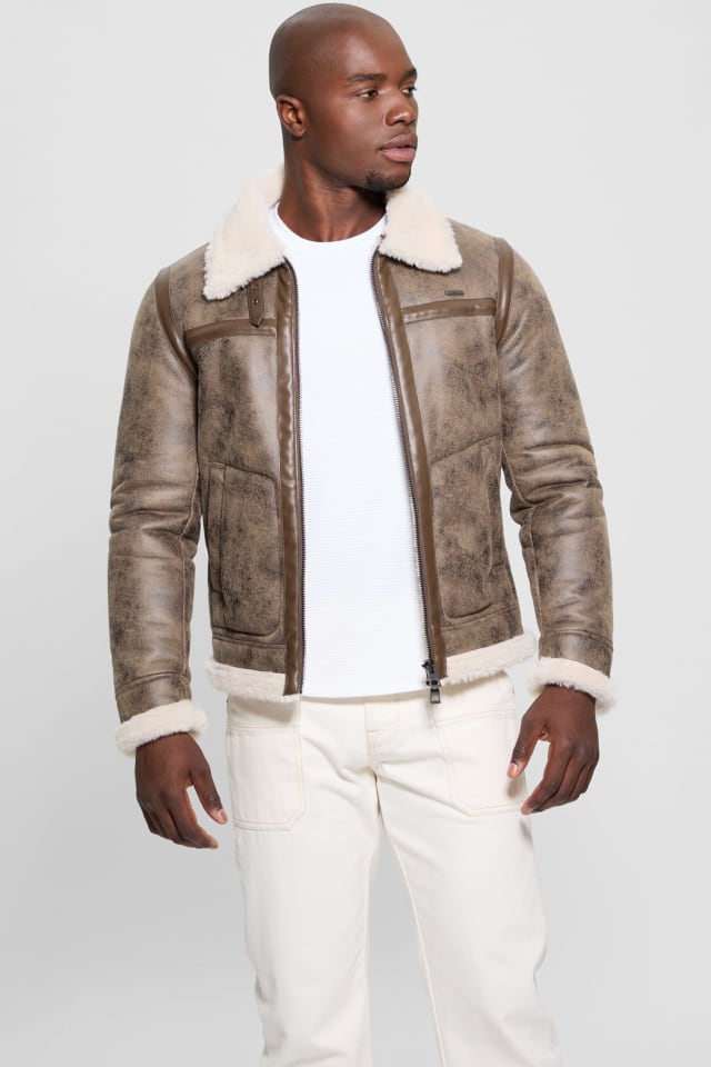 GUESS® Aviator Shearling Jacket