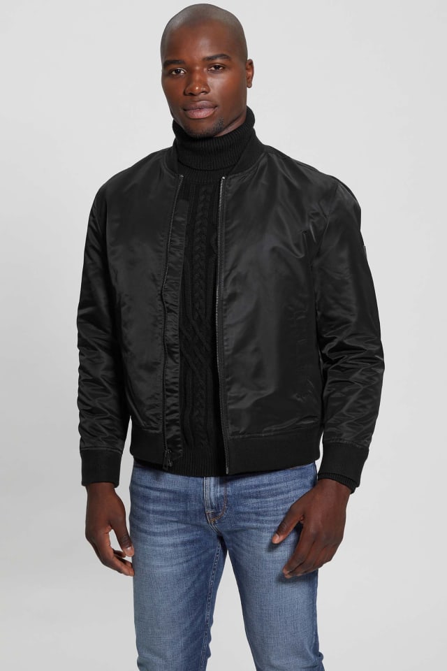 Satin Over Jacket 2026ss エクリュ38 GUESS® Ace Satin Flight Jacket