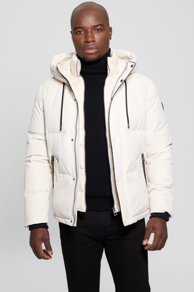 【ホワイト系その他(G053)】GUESS JEANS ジャケット アウター(M)Lenght Puffer Jacket ホワイト系その他(G053)】GUESS JEANS ジャケット アウター(M)Lenght